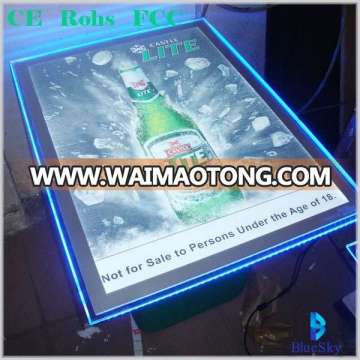 DC12v led 2835 curved acrylic photo frame LED crystal light box